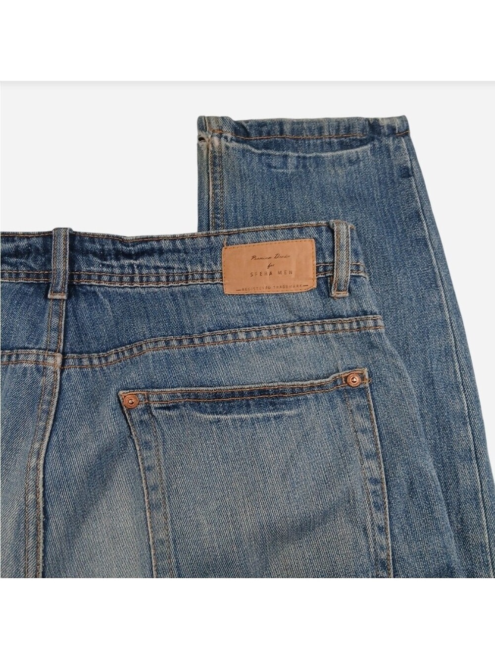 Sfera Men Premium Denim Jeans Size 34 Blue Regular Fit Essentials Cotton Pant